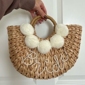 Bride straw bag